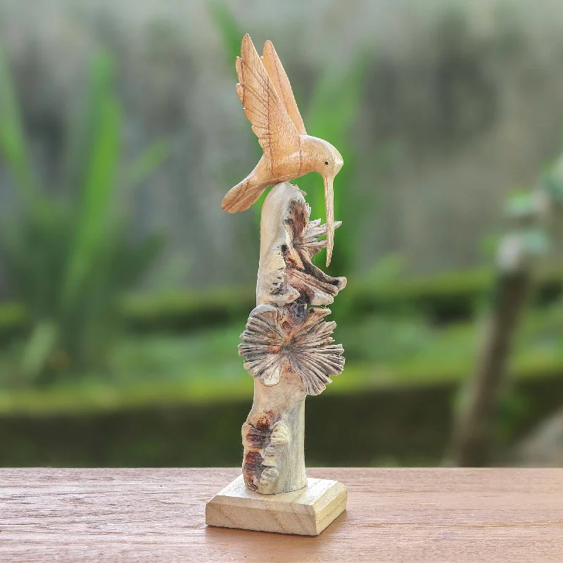 - Air box TSA certified check-inHummingbird Flight Hand-Carved Flying Hummingbird Jempinis Wood Sculpture