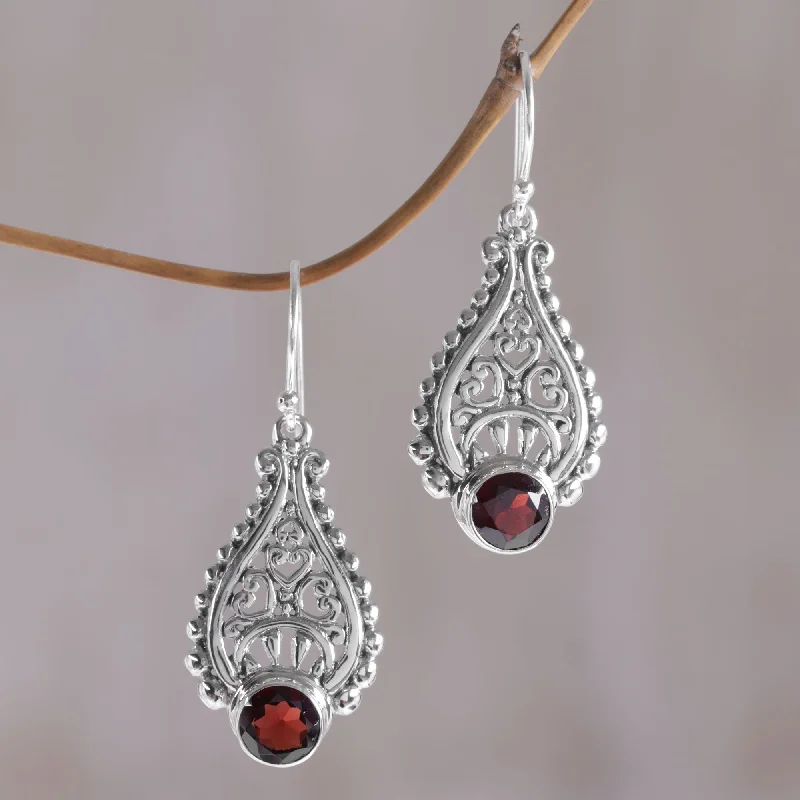 - ​​Pet toys under    yuanPrincess Tears in Red Hand Crafted Garnet and Sterling Silver Earrings from Bali