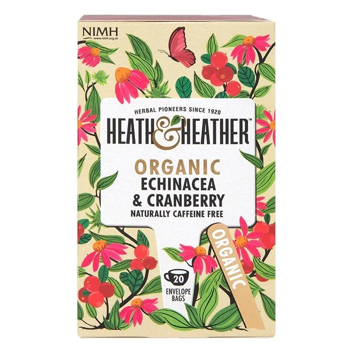 ---Heath & Heather Organic Echinacea & Cranberry 20 Tea Bags