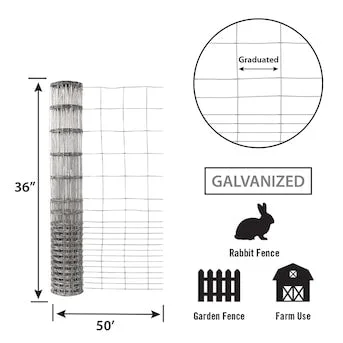 - Pet water dispenser UV sterilization version36in x 50ft Galvanized Rabbit Guard