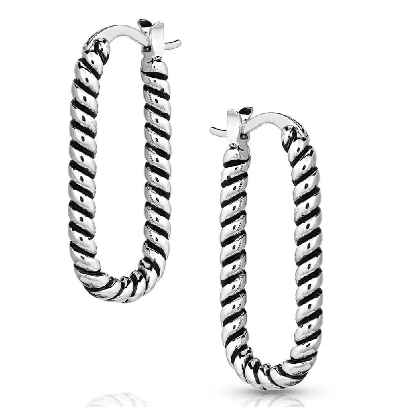 - Postoperative pet anti-licking Elizabethan collarRustic Rope Rectangle Hoop Earrings