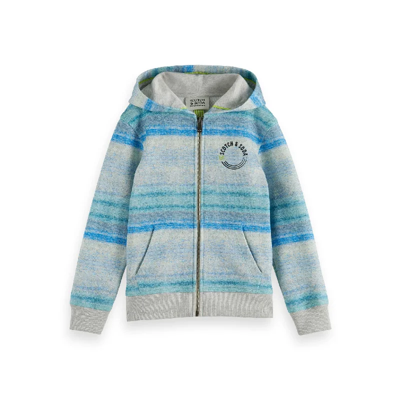 - Elderly dog ​​joint care mattressScotch Shrunk Blue Stripes Zip-Through Printed Melange Hoodie