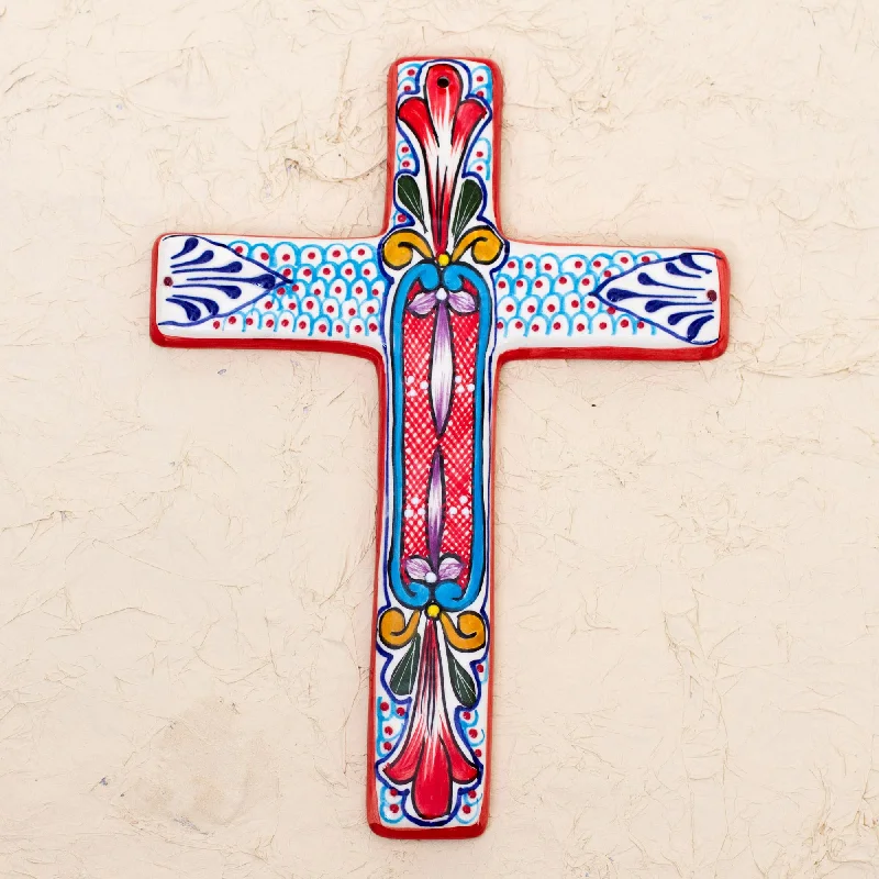  -Explosion-proof leash FOR LARGE dogsRed Lily Ceramic Wall Cross with Multicolored Motifs from Mexico