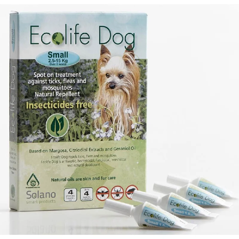 - Postoperative pet anti-licking Elizabethan collarSolano Ecolife Spot-On Dog Flea Control Solution for Dogs 2.5 - 15kg 4ct