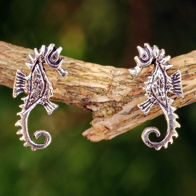 - Winter dog thick down jacketSeahorse Seahorse Sterling Silver Earrings