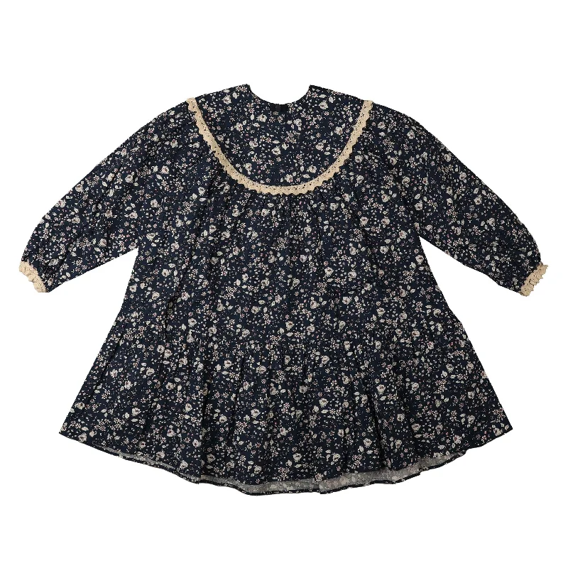 - Postoperative pet anti-licking Elizabethan collarNoma Navy Lace Yolk Floral Dress