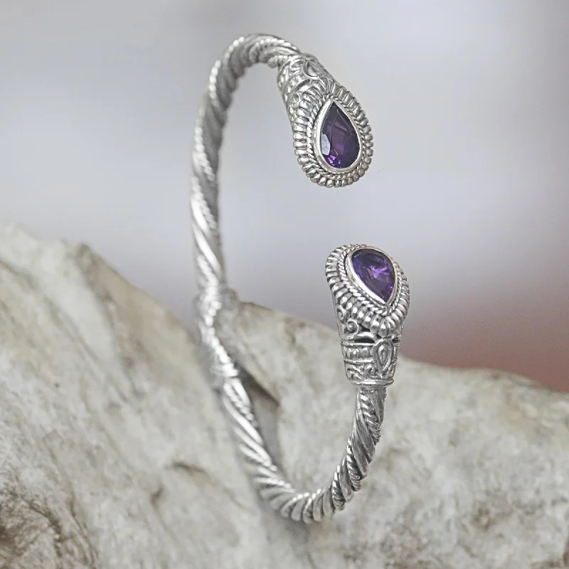 - Cat hair ball removal and hair removal creamBright Eyes Amethyst Sterling Silver Cuff Bracelet from Indonesia