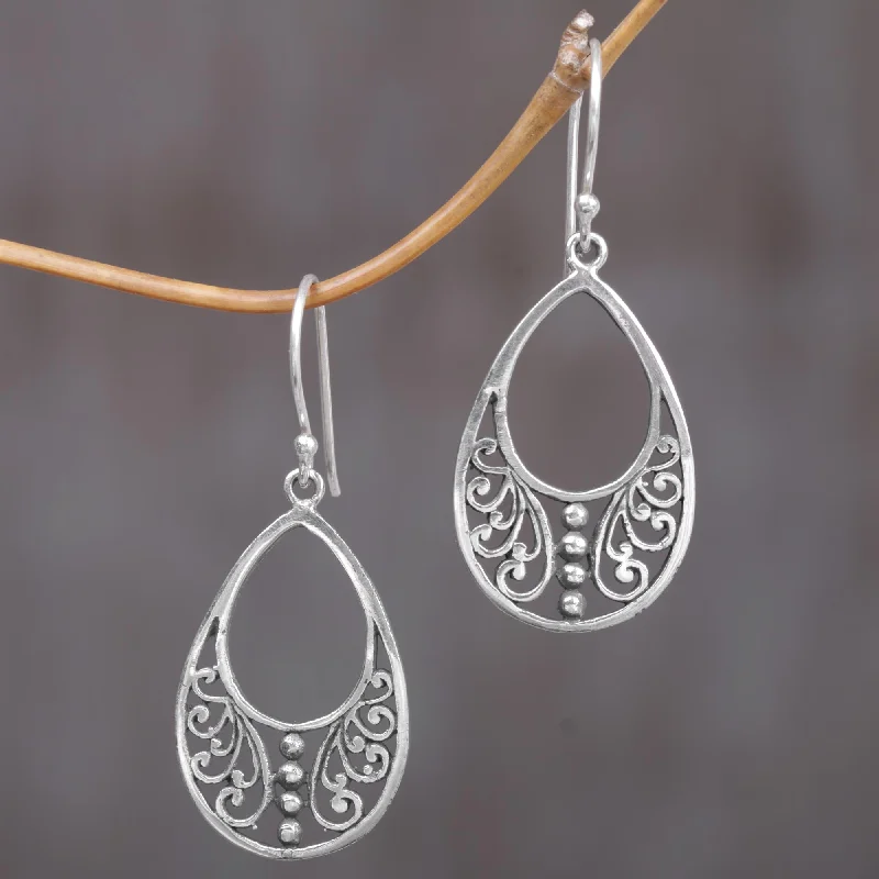 - Custom pet birthday cakeYoung Beauty Sterling Silver Openwork Dangle Earrings from Indonesia