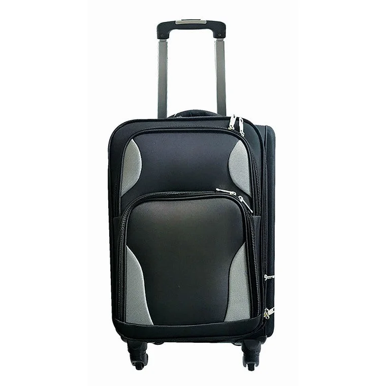 ---Barak Trolley Luggage, Black, Small