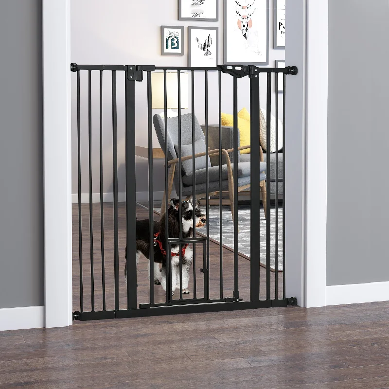  . **Pet food bowl is anti-slip design**PawHut Extra Tall Pet Gate