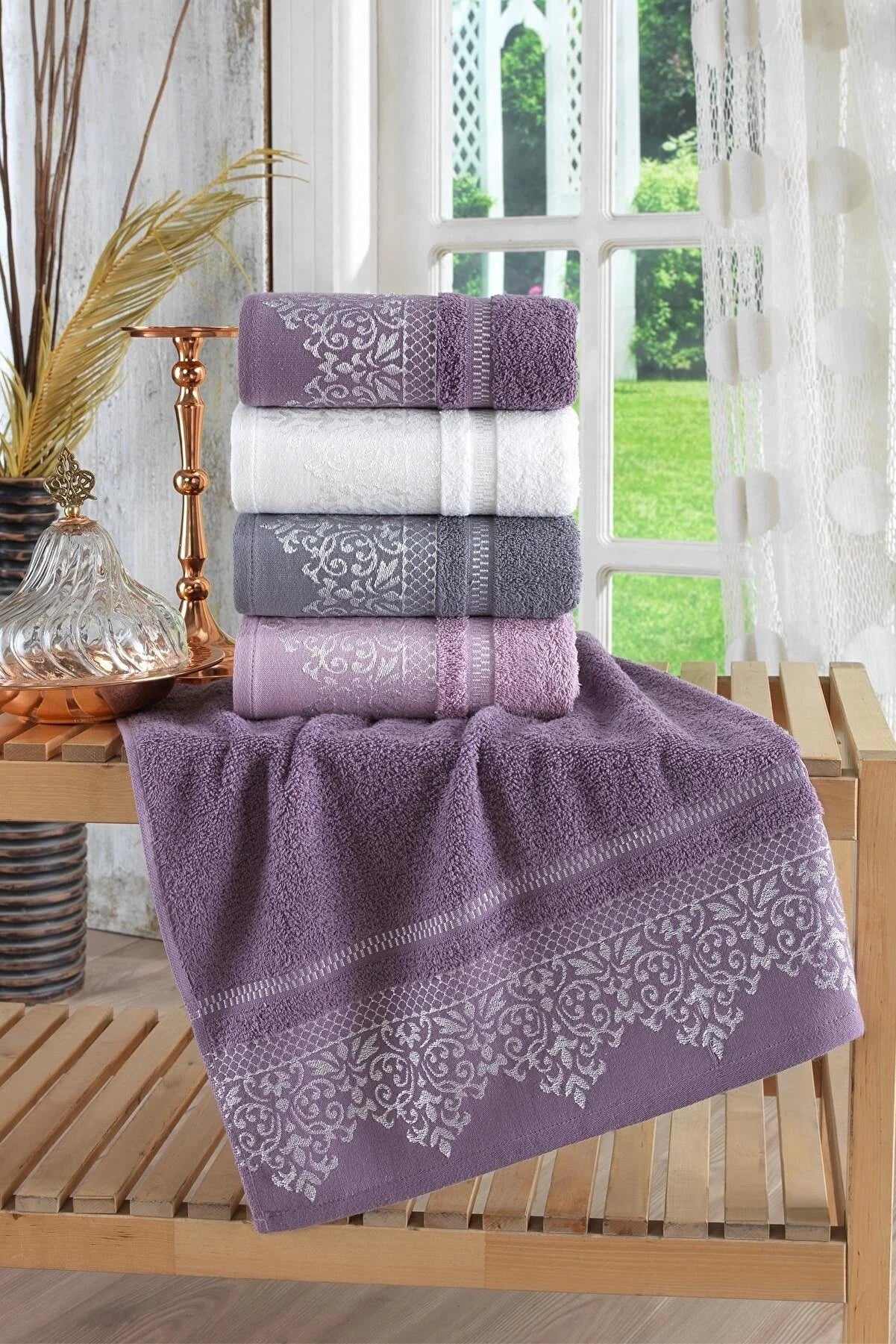 - Automatic induction pet water dispenserZeynep Tekstil Bathroom Damask Set of 4 Hand & Face 50x90 Cm Towels