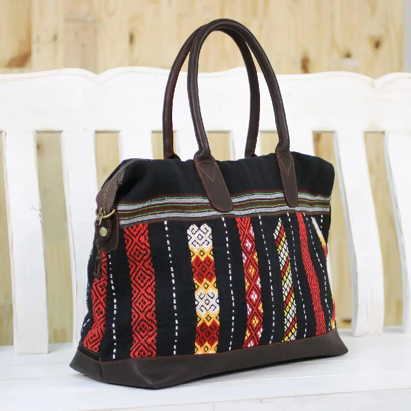 - Custom pet birthday cakeNaga Midnight Leather Accent Tribal Cotton Shoulder Bag