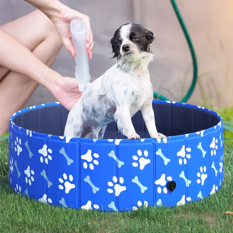  . **Cat toy cat teaser**PawHut Foldable Dog Paddling Pool Pet Cat Swimming Pool Indoor/Outdoor Collapsible Bathing Tub Shower Tub Puppy ?100 × 30H cm M Sized