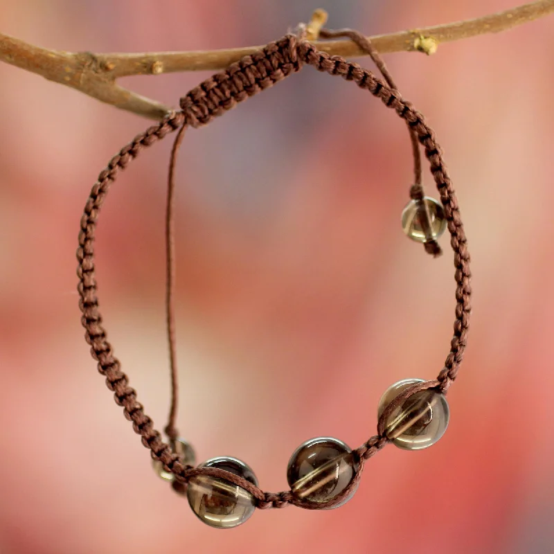 - Parrot climbing and standing wooden frameEnduring Peace Unique Smoky Quartz Shambhala-style Bracelet