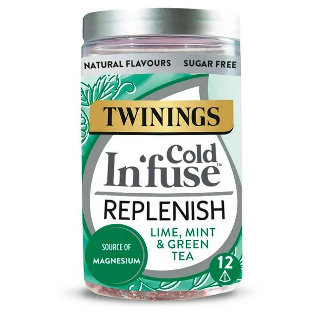 Pet ProductsTwinings Cold In'fuse Replenish with Lime, Mint & Magnesium, 12 Infusers