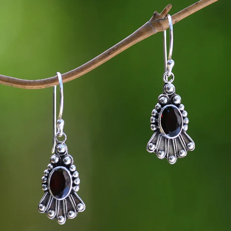 - Custom pet birthday cakeRed Goddess Handmade Sterling Silver Garnet Dangle Earrings