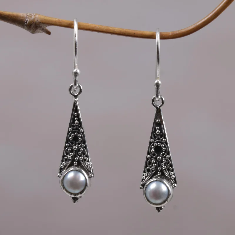 - Chinchilla cooling ice nest ceramic plateTriangular Moons Cultured Mabe Pearl Dangle Earrings Crafted in Bali