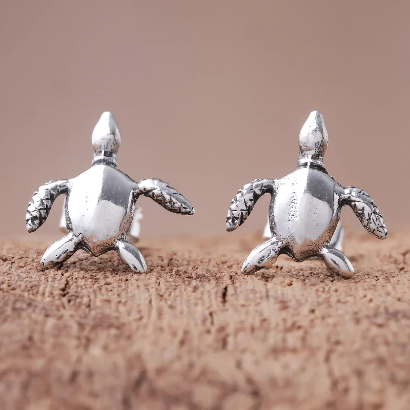 - Degradable pet feces bagSea Turtle Bliss Sterling Silver Sea Turtle Stud Earrings from Thailand