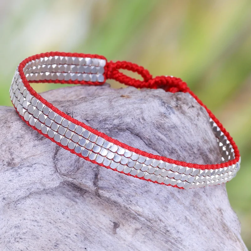 - Dog disposable foam shower gelShimmering Road in Red Fair Trade Sterling Silver and Red Nylon Beaded Bracelet