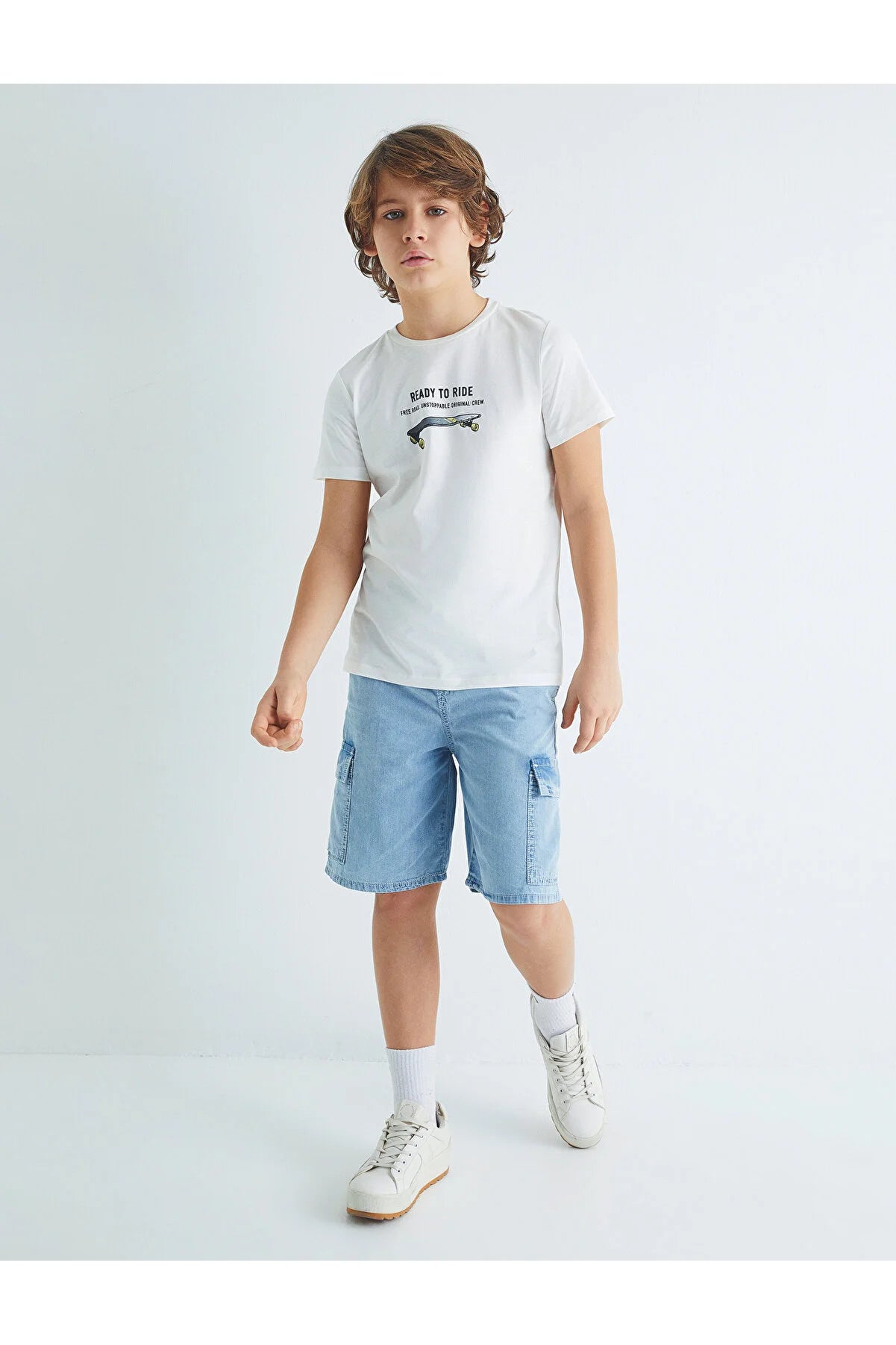 - Air box TSA certified check-inKoton Boy's Cargo Denim with Flap Pockets and Elastic Waist Cotton  Shorts