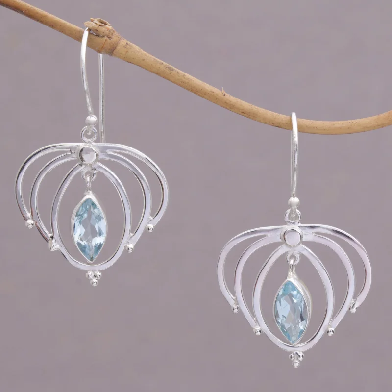  -Anti-scratch sofa protective coverQueen's Tears Teardrop Blue Topaz and Sterling Silver Earrings from Bali