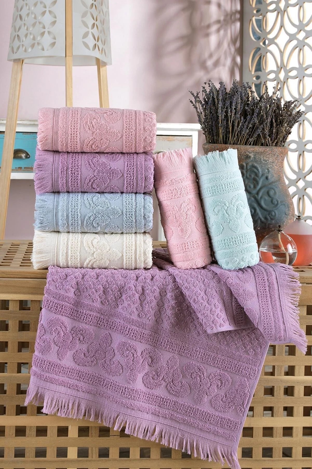 - Summer pet ice matZeynep Tekstil Bathroom Premium Set of 6 Hand & Face 50x90 Cm 100% Cotton Towels