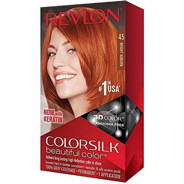 - Air box TSA certified check-inRevlon Hair Colour Silk, Bright Auburn