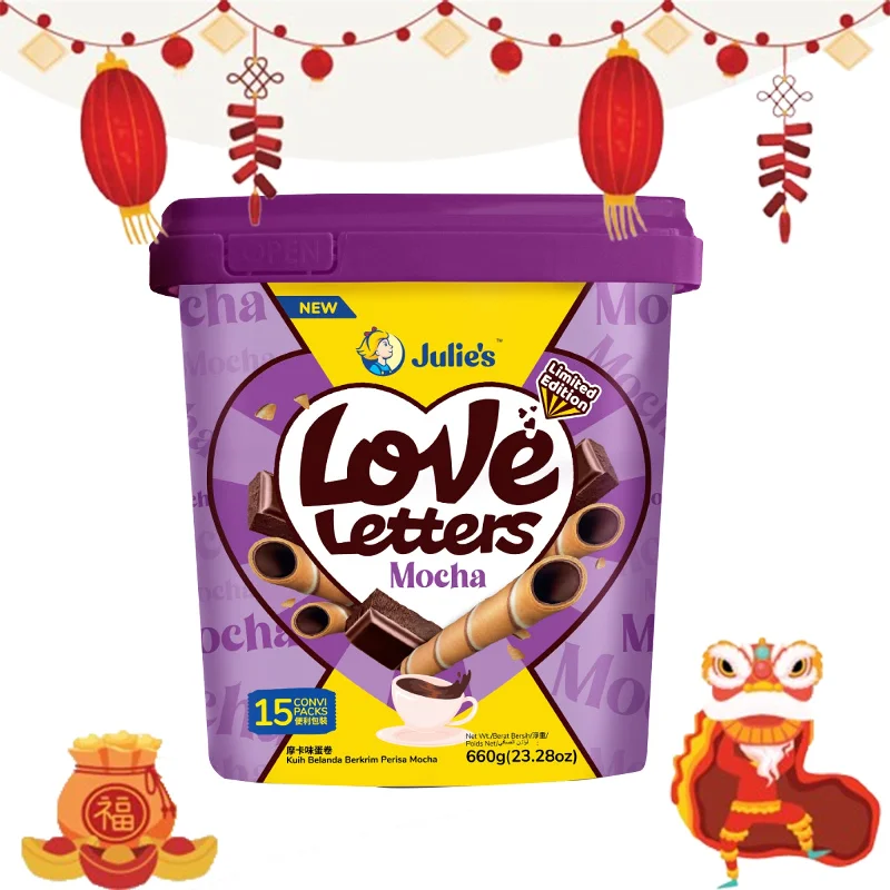 - Winter dog thick down jacketJulie's Love Letters Biscuit Wafers with Mocha Cream (Tub) 705g