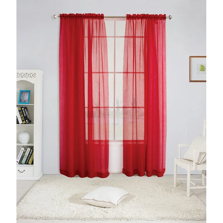 - Postoperative pet anti-licking Elizabethan collarCrushed Sheer Top Pocket Curtain, Scarlet