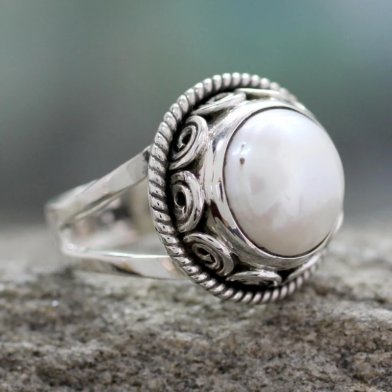 - Pet monitor with cameraPerfect Love Pearl Cocktail Ring in Sterling Silver Handmade in India