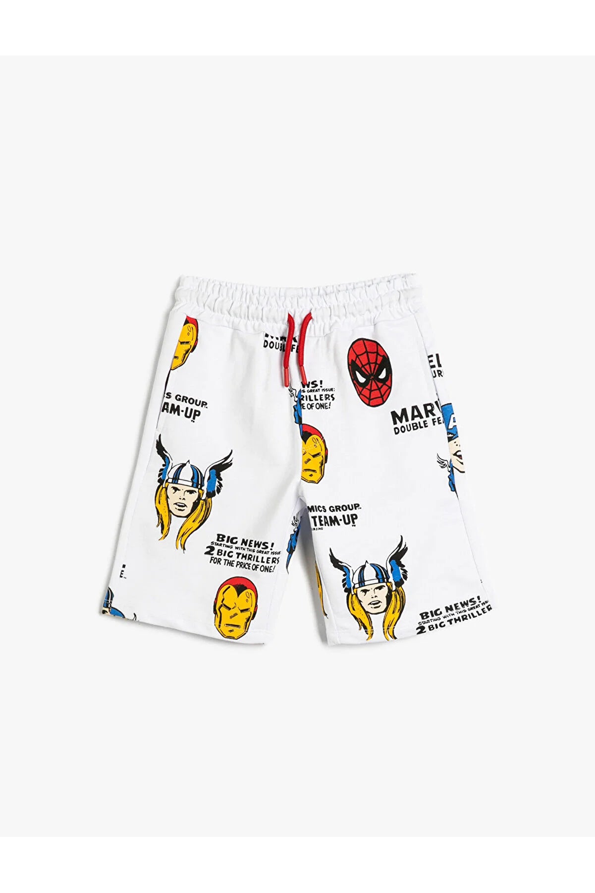 - Organic cotton dog bibsKoton  Boy's Avengers  Licensed Tie Waist Pocket Cotton Shorts