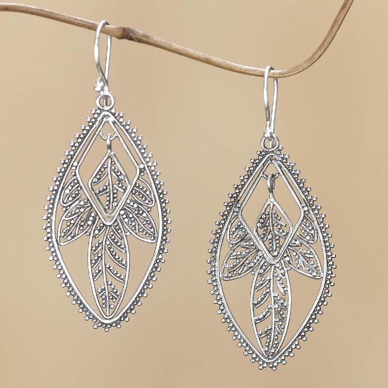 - Pet monitor with cameraDewdrop Leaf Sterling 925 Silver Dangle Earrings