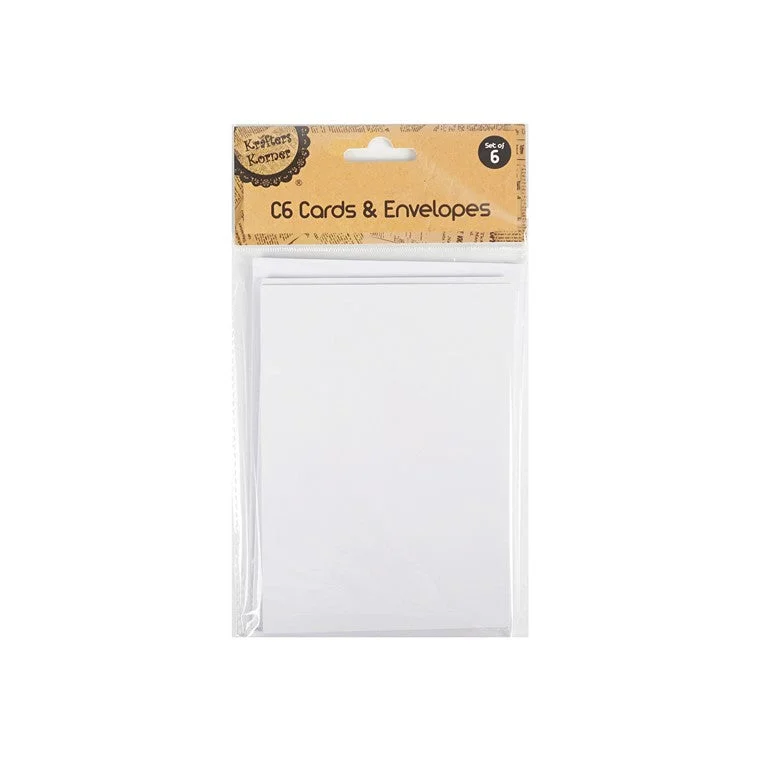 - Summer pet ice matC6 Card and Envelopes, White, 6pk