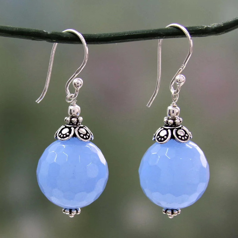 - Rabbit grass rack to prevent waste food boxGlorious Blue Artisan Crafted Blue Chalcedony and Sterling Silver Earrings