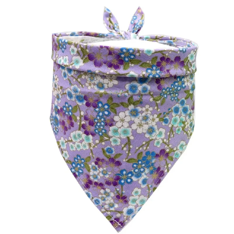 Pet anti-allergic clothesKUTKUT Floral Print, 100% Cotton Washable and Adjustable Bandana Scarf | Triangle Bibs Kerchief | for Puppy, Small Medium Large Dogs & Cats