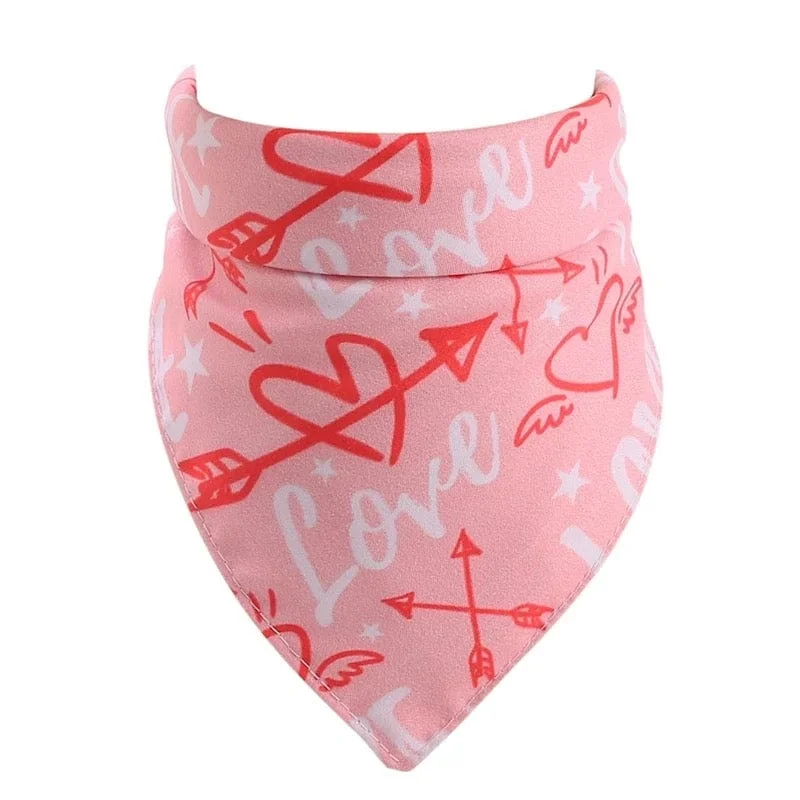 Pet winter warm clothesKUTKUT Valentine's Day Dog Bandana Reversible Triangle Bibs Scarf Accessories for Small Medium Large Dogs Cats Pets (Size: 70 x 48 x 48 cm)