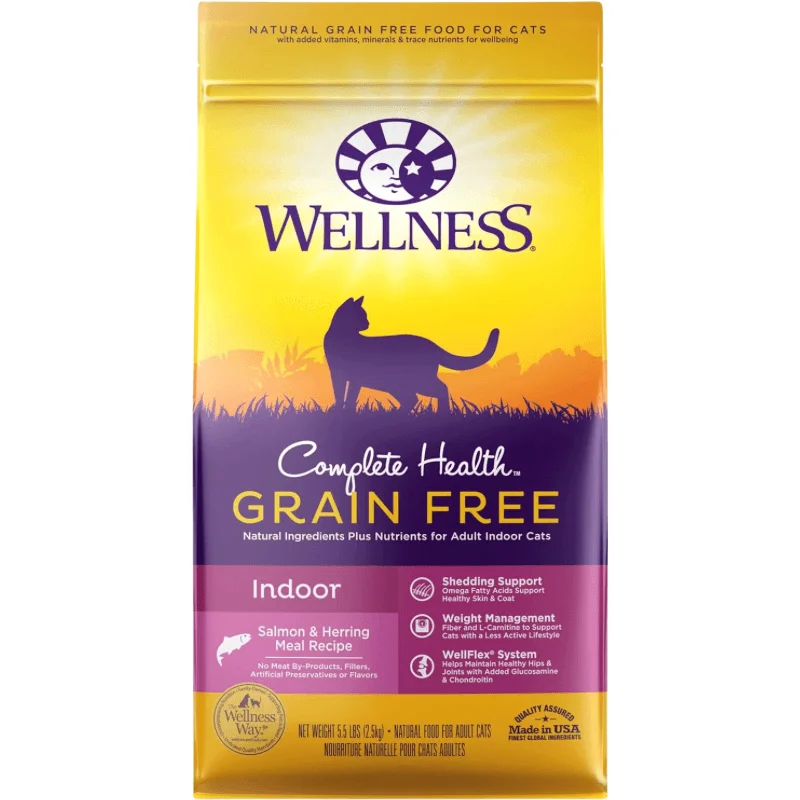    - Affordable cat food with good quality  *(Best By 2025-04-18)* Dry Cat Food - COMPLETE HEALTH - Grain Free Salmon & Herring - INDOOR Adult - 5.5 lb