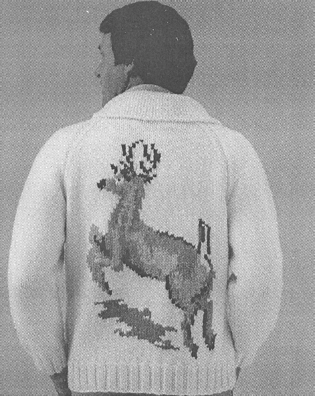 - Summer pet ice matMen's or Ladies' Deer Cardigan Pattern