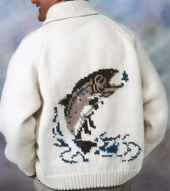 - Organic cotton dog bibsMen's Fish Cardigan Pattern