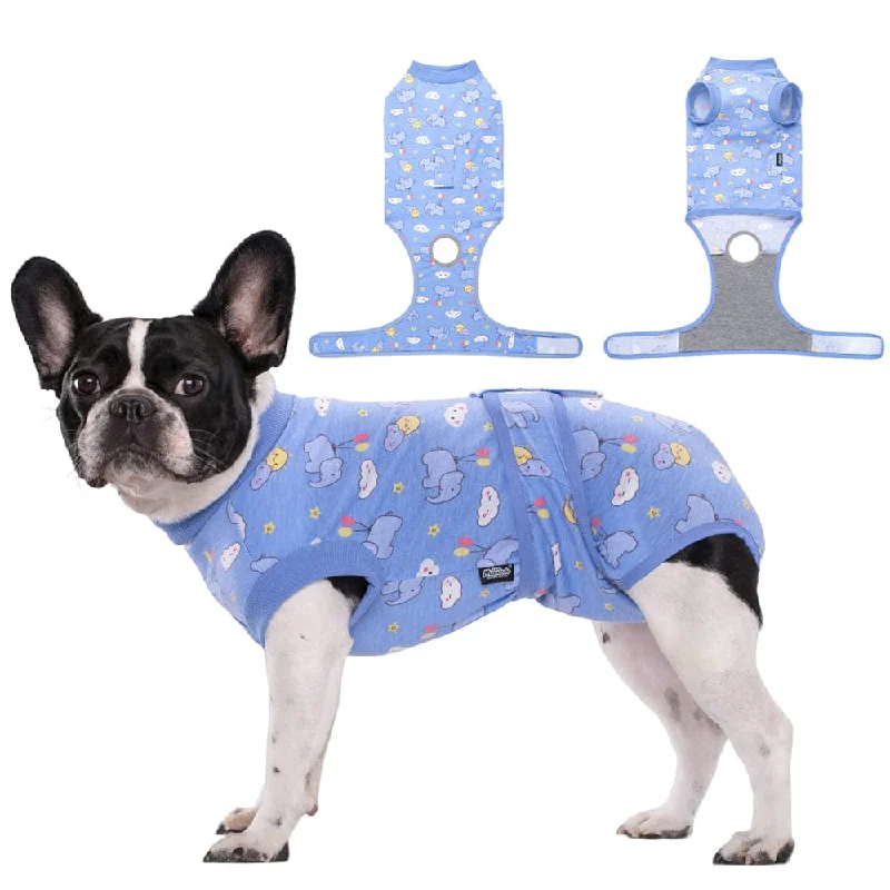 Pet anti-flea collarKUTKUT Large Dog Recovery Onsie,Pet Recovery Suit Doggy Bodysuits for Abdominal Wounds, Soft & Breathable Anti Licking Dogs Onesie, Cone E-Collar Alternative for Skin Damage  (Blue)