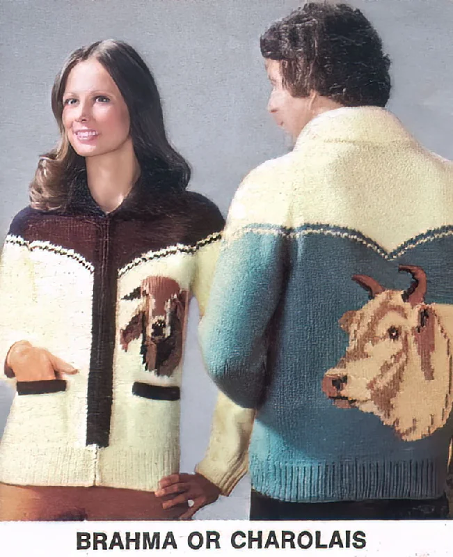 - Car dog seat beltLadies' or Youth's Brahma or Charolais Cardigan Pattern