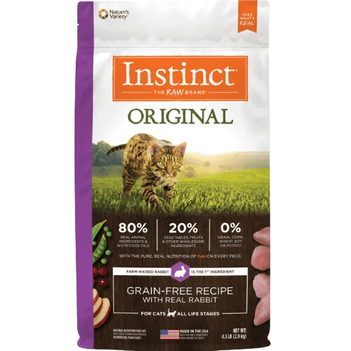    - Weight management cat food  *(Best By 2025-02-26)* Dry Cat Food - ORIGINAL - Raw Coated - Real Rabbit Recipe - 4.5 lb