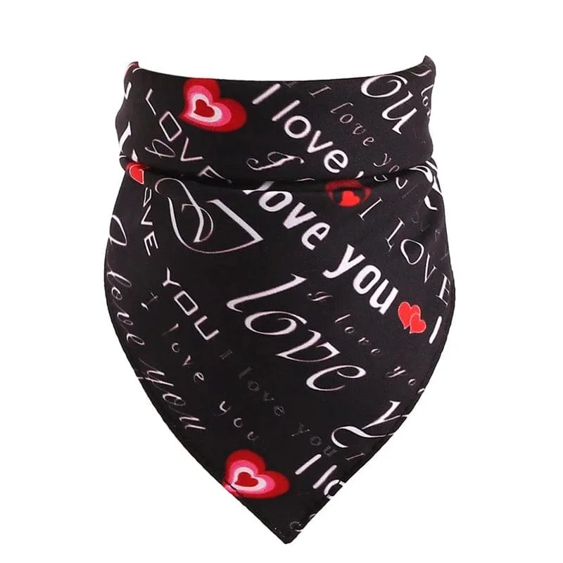 Pet sun protection clothesKUTKUT Valentine's Day Dog Bandana Reversible Triangle Bibs Scarf Accessories for Small Medium Large Dogs Cats Pets (Size: 70 x 48 x 48 cm)