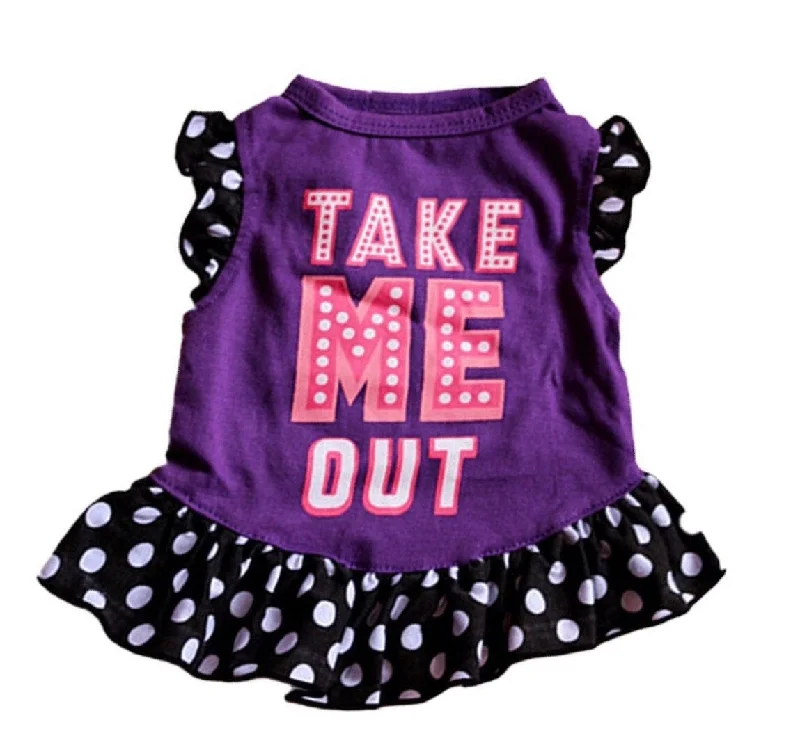 Pet birthday party clothesKUTKUT Small Dog Dress Pet Tutu Dress Puppy Dress Cute Dog Princess Skirt Elegant Pet Summer Apparel Doggie Clothes for Small Dogs Cats Pets (Purple)