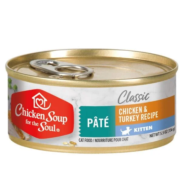    - High-fiber cat food  *(Best By 2025-04-16)* Canned Classic Kitten Food - Chicken & Turkey Recipe Pâté - 5.5 oz