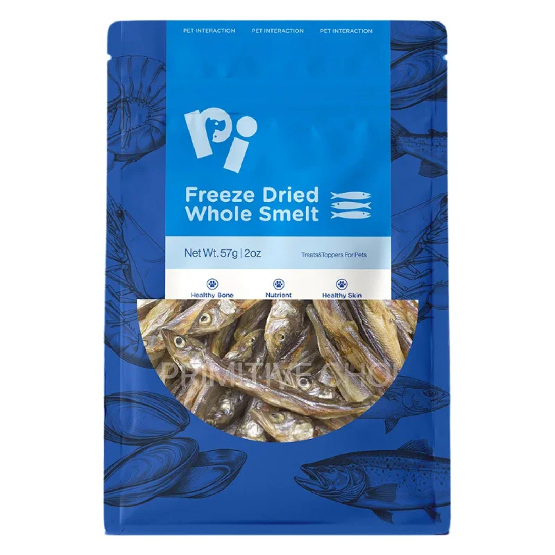    - Cat food for coat health  Freeze Dried Dog & Cat Treat - Whole Smelt - 57 g