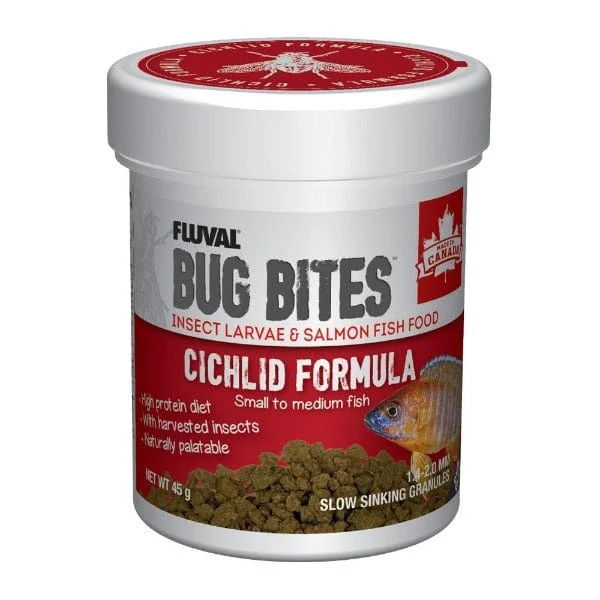 - Pet stroller can be taken on the planeFluval Bug Bites Slow Sinking Granules Cichlid Formula, 45g